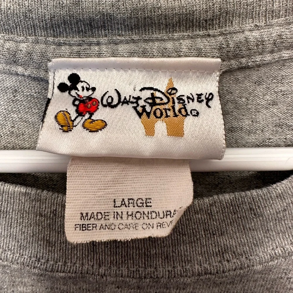 Vintage 90s Walt Disney World Goofy T-shirt Size Large Cartoon Classic Rare Gray - Picture 3 of 9